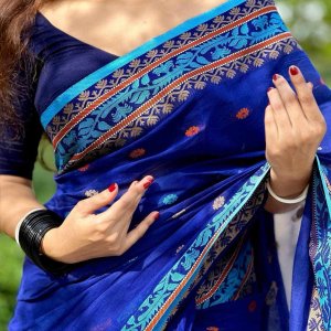 Pure Tangail cotton sari